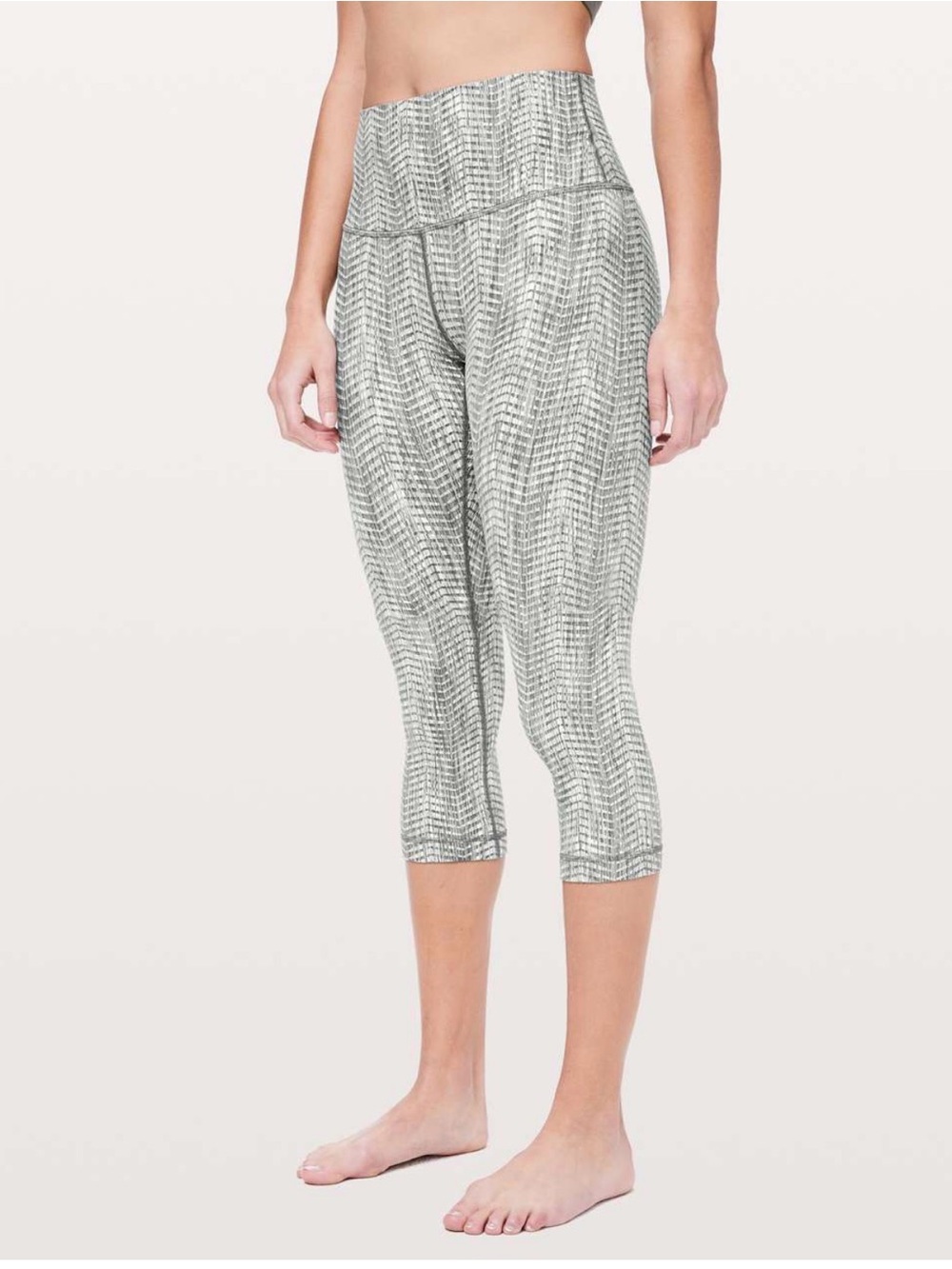 lululemon athletica Grey Patterned High-Waist Capri Leggings
